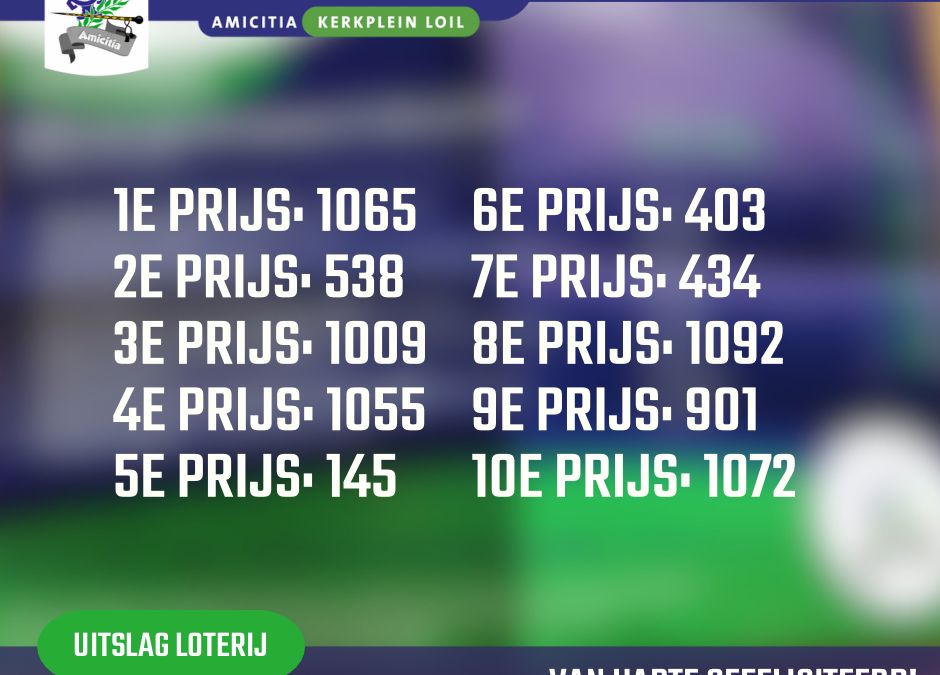 Uitslag loterij 2024